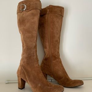 ENZO ANGIOLINI Brown Suede Tall Boot 3” He…